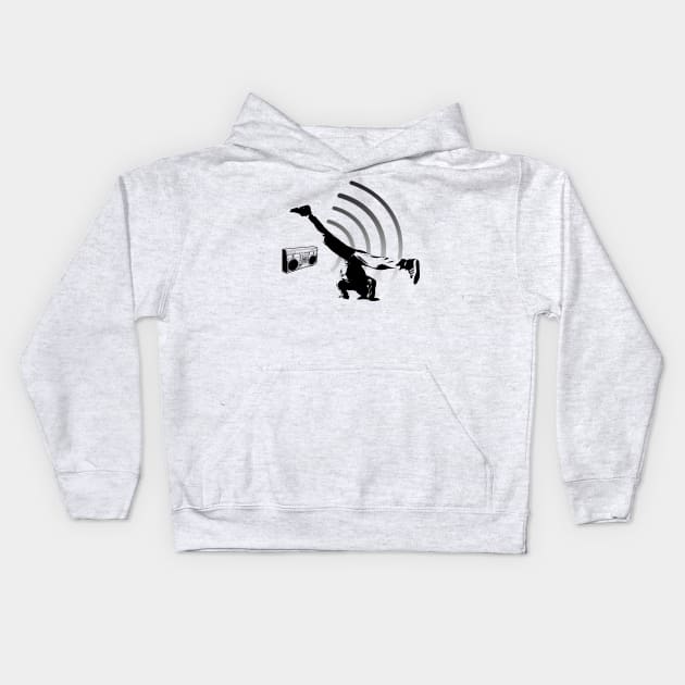 BreakDance Kids Hoodie by hottehue